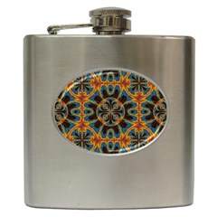 Tapestry Pattern Hip Flask (6 Oz) by linceazul
