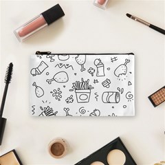 Set Chalk Out Scribble Collection Cosmetic Bag (small)  by Celenk