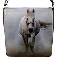 Horse Mammal White Horse Animal Flap Messenger Bag (s) by Celenk