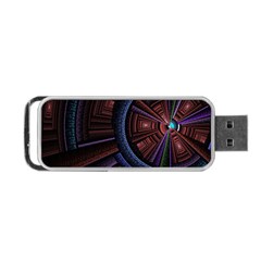 Fractal Circle Pattern Curve Portable Usb Flash (one Side) by Celenk