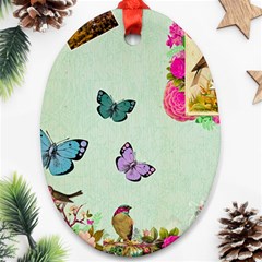 Whimsical Shabby Chic Collage Ornament (oval) by NouveauDesign