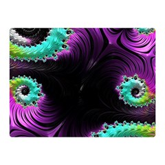 Fractals Spirals Black Colorful Double Sided Flano Blanket (mini)  by Celenk