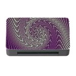 Graphic Abstract Lines Wave Art Memory Card Reader with CF Front