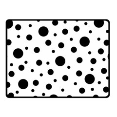 Black On White Polka Dot Pattern Double Sided Fleece Blanket (small)  by LoolyElzayat