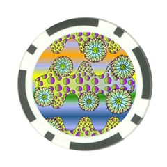 Amoeba Flowers Poker Chip Card Guard (10 Pack) by CosmicEsoteric