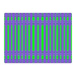 Bright Green Purple Stripes Pattern Double Sided Flano Blanket (Mini)  35 x27  Blanket Back