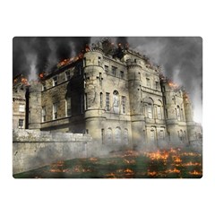 Castle Ruin Attack Destruction Double Sided Flano Blanket (mini)  by Celenk