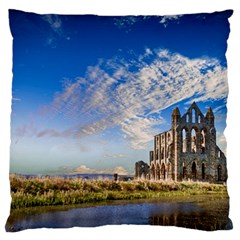 Ruin Church Ancient Architecture Large Flano Cushion Case (one Side) by Celenk