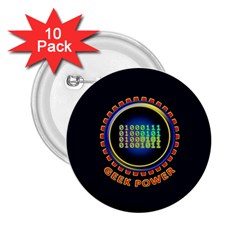 Geek Power 2 25  Buttons (10 Pack)  by linceazul
