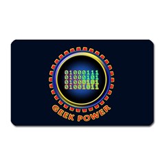 Geek Power Magnet (rectangular) by linceazul
