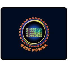 Geek Power Double Sided Fleece Blanket (medium)  by linceazul