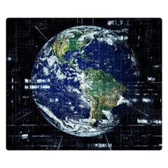 Earth Internet Globalisation Double Sided Flano Blanket (small)  by Celenk