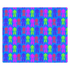 Neon Robot Double Sided Flano Blanket (small)  by snowwhitegirl