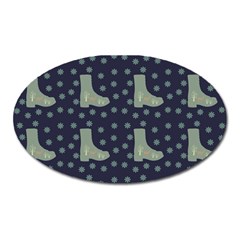 Blue Boots Oval Magnet by snowwhitegirl