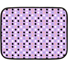 Black White Pink Blue Eggs On Violet Fleece Blanket (mini) by snowwhitegirl