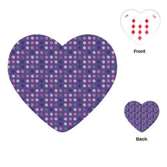 Violet Grey Purple Eggs On Grey Blue Playing Cards (heart)  by snowwhitegirl