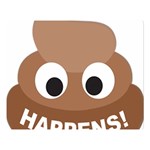 Poo Happens Double Sided Flano Blanket (Large)  80 x60  Blanket Front