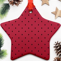 Watermelon Minimal Pattern Star Ornament (two Sides) by jumpercat