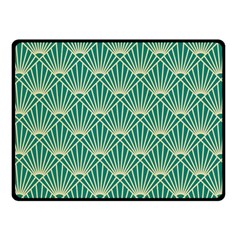 Teal,beige,art Nouveau,vintage,original,belle Époque,fan Pattern,geometric,elegant,chic Fleece Blanket (small) by NouveauDesign