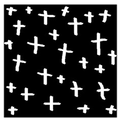 White Cross Large Satin Scarf (square) by snowwhitegirl