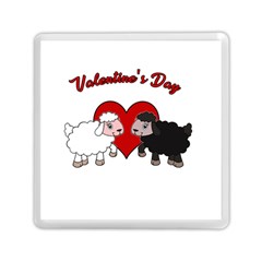 Valentines Day - Sheep  Memory Card Reader (square)  by Valentinaart