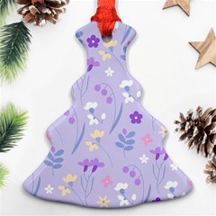 Violet,lavender,cute,floral,pink,purple,pattern,girly,modern,trendy Christmas Tree Ornament (two Sides) by NouveauDesign