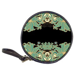 Black,green,gold,art Nouveau,floral,pattern Classic 20-cd Wallets by NouveauDesign