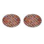 mosaic pattern quilt pattern Cufflinks (Oval) Front(Pair)