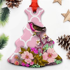 Shabby Chic, Floral,pink,birds,cute,whimsical Christmas Tree Ornament (two Sides) by NouveauDesign
