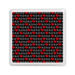 XOXO Valentines day pattern Memory Card Reader (Square)  Front