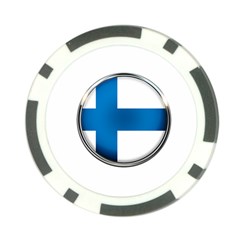 Finland Country Flag Countries Poker Chip Card Guard by Nexatart