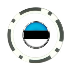 Estonia Country Flag Countries Poker Chip Card Guard by Nexatart