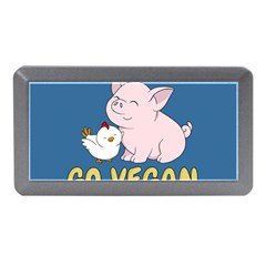 Go Vegan - Cute Pig And Chicken Memory Card Reader (mini) by Valentinaart