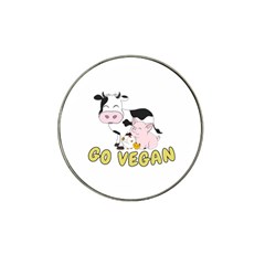 Friends Not Food - Cute Cow, Pig And Chicken Hat Clip Ball Marker (4 Pack) by Valentinaart