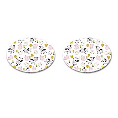 The Farm Pattern Cufflinks (oval) by Valentinaart