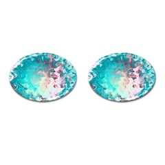 Background Art Abstract Watercolor Cufflinks (oval) by Nexatart
