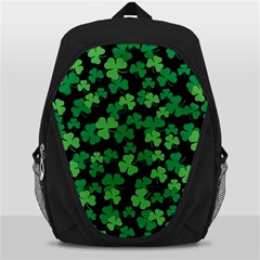 St  Patricks Day Clover Pattern Backpack Bag by Valentinaart