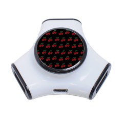 Cherries Black 3-port Usb Hub by snowwhitegirl
