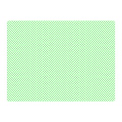    Classic Mint Green & White Herringbone Pattern Double Sided Flano Blanket (mini)  by PodArtist