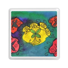 Cross Flowers Memory Card Reader (square)  by snowwhitegirl