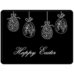 Easter Eggs Fleece Blanket (large)  by Valentinaart
