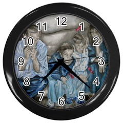 The Nobodies Wall Clocks (black) by redmaidenart