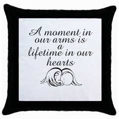 Amomentinourarms Black Throw Pillow Case by amomentinourarms