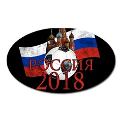 Russia Football World Cup Oval Magnet by Valentinaart