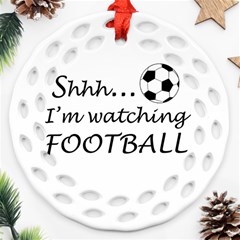 Football Fan  Round Filigree Ornament (two Sides) by Valentinaart