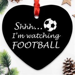 Football Fan  Heart Ornament (two Sides) by Valentinaart