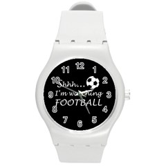 Football Fan  Round Plastic Sport Watch (m) by Valentinaart