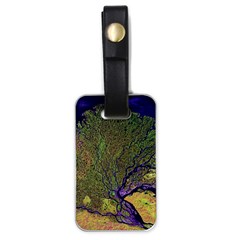 Lena River Delta A Photo Of A Colorful River Delta Taken From A Satellite Luggage Tags (one Side)  by Simbadda