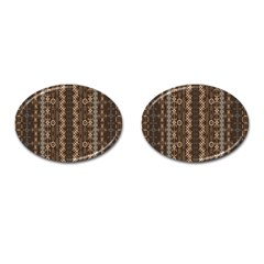 African Style Vector Pattern Cufflinks (oval) by Sapixe