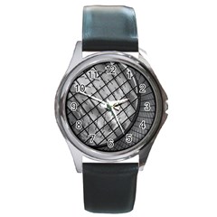 Architecture Roof Structure Modern Round Metal Watch by Sapixe